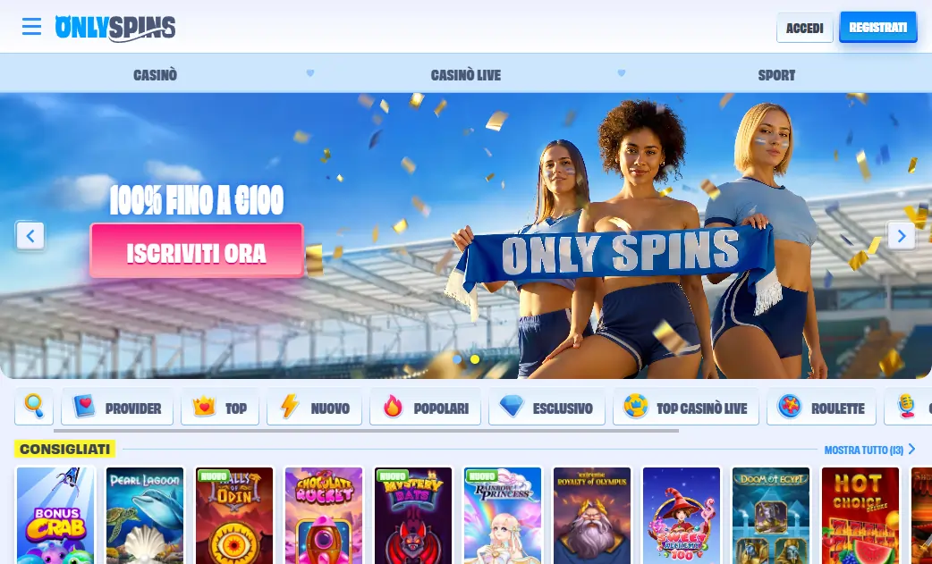 OnlySpins App Ufficiale 📱 Gioca su iOS e Android